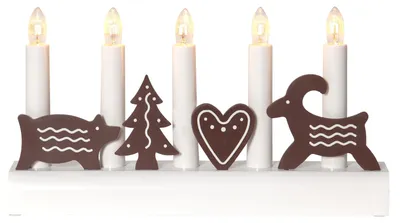 Productafbeelding van Star Trading 271-26, Sfeerverlichting, decoratief figuur, wit, IP20, wit, 5 lampen, E10