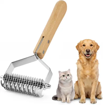 Imagen del producto de Peine para mascotas con 17 dientes, ideal para perros y gatos, para el cuidado del pelaje y la eliminación de pelos