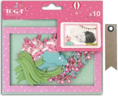 Produktbild von 10 Kartenzuschnitte Polaroid Joséphine + 20 Wimpel Kraft Etiketten