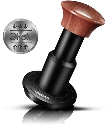 Immagine prodotto di Pressino per espresso 54 mm, 30 libbre, a pressione regolata, base in acciaio inossidabile, manico in legno