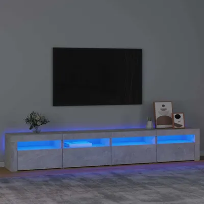 Produktbild von The Living Store TV-Schrank mit LED-Leuchten Betongrau 240x35x40 cm