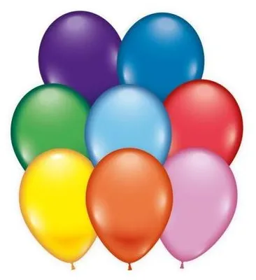 Produktbild von Luftballons, 8 Stück, farbig sortiert, Ø 23–25 cm, heliumgeeignet