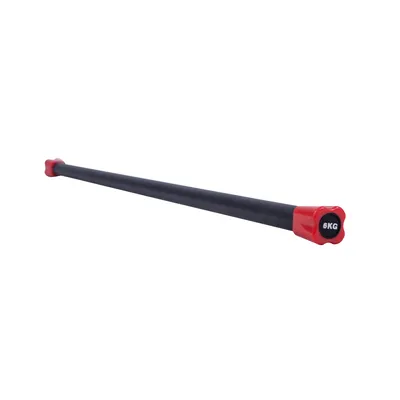 Produktbild von GORILLA SPORTS® Gewichtsstange - 6kg Gewicht, Rutschfest, Gummiert, aus Stahl - Langhantelstange, Weighted Bars, Aerobic Bar, Krafttraining