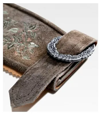 Produktbild von Klassische Hosenträger - Echtleder H-Träger für Lederhosen - Trachten-Hosenträger in verschiedenen Farben