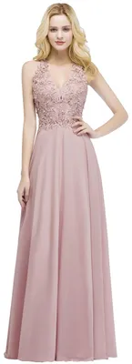 Productafbeelding van Misshow cocktailjurk, lang, elegant, geschikt voor een bruiloft, met bandjes, elegante damesjurk