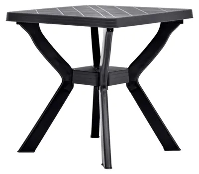 Produktbild von Robuster Gartentisch Campingtisch Beistelltisch 70x70cm Kunststoff - Anthrazit