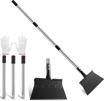 Produktbild von Schneeschaufel, Spitzschaufel für harte und steinige Böden, multifunktionale Reinigungsschaufel – Gartenschaufel, Unkrautjätgerät, Länge 135 cm
