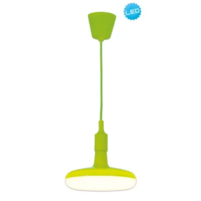 Image de Näve Suspension avec ampoule plate LED E27 verte "Ufo" - textile/silicone/plastique - Couleur : vert ; 6096917