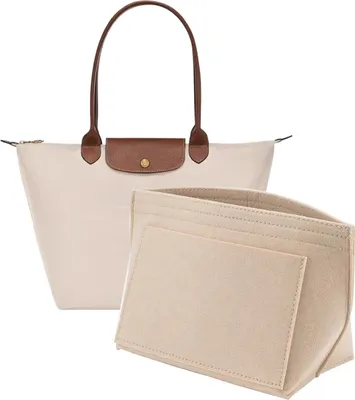 Obrázok produktu pre Všeobecný organizér do kabelky, minimalistický, organizér do kabelky, hnedý, béžový, pre kabelku Longchamp