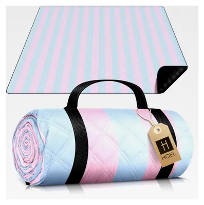 Produktbild von Picknickdecke 200x200 cm wasserabweisend und isoliert - gepolsterte Strandmatte XXL - Outdoor Stranddecke für Picknick, Camping und Strand