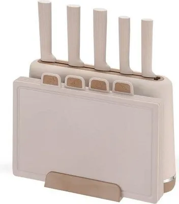 Produktbild von Maestro Messerset und Schneidebretter auf einem Ständer MR1412BEIGE