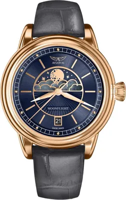 Zdjęcie produktu dla Zegarek damski Aviator V.1.33.2.256.4GM  szary