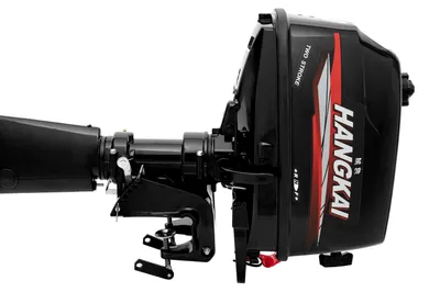 Produktbild von Bootsmotor 6PS - Außenbordmotor 2-Takt - 102cc 4,4kW - Wassergekühlt - Handstart - Pinnensteuerung - Schwarz