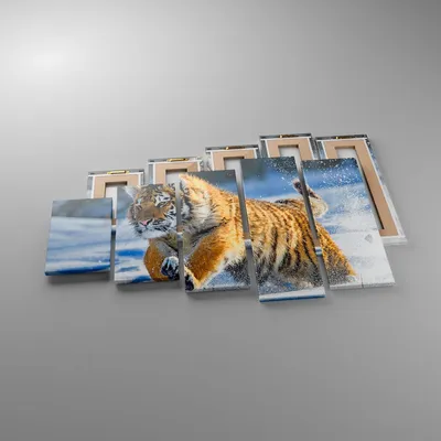 Produktbild von Bild auf Leinwand - Leinwandbild - tiger tier - 100x60cm - Wand Bild - Wanddeko - Wandbilder - Leinwanddruck - Bilder - Kunstdruck - Wanddekoration - Leinwand bilder - Wandkunst - EG100x60-3928