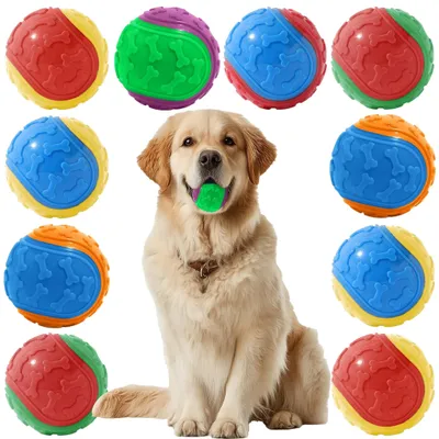 Immagine prodotto di Set di 10 palline per cani – Giocattoli da masticare per l'addestramento dei cuccioli