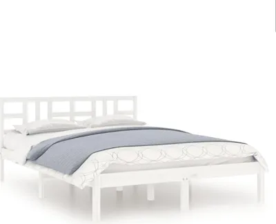 Obrázok produktu pre vidaXL Posteľ z masívneho dreva biela 150x200 cm