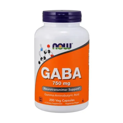 Productafbeelding van NOW Foods Gaba, 750mg, 200 capsules 5349