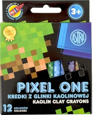 Obrázek produktu pro Kaolinové pastelky 12 barev Pixel One Astra