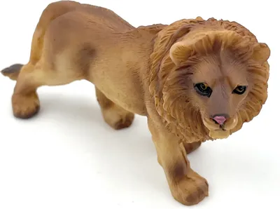 Produktbild von Onwomania Polyresin Figur Löwe Lion Raubkatze Großkatze Tier Dekofigur aus Polyresin Braun  8 cm