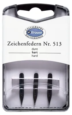 Produktbild von Exacompta 300513B Schreibfedern Blisterbox 3 Stück schwarz