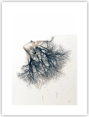 Produktbild von Poster - Poster ohne Rahmen - Mädchen Baum Grafik - 30x40 cm - Wand Bild - Wanddeko - Wandbilder - Kunstposter - Wandposter - Bilder - Kunstdruck - Wanddekoration - Wandbild - P2XPA30x40-4354