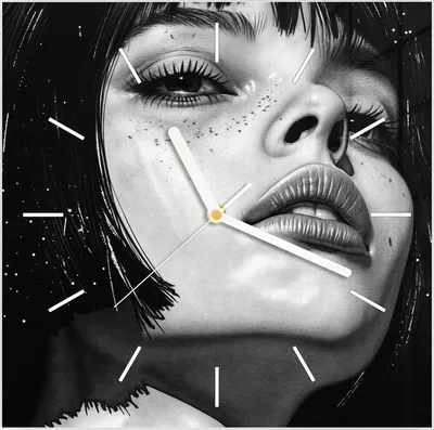 Produktbild von Wanduhr aus Glas mit Motiv Mystischer Blick- 30 x 30 cm - inkl. Aufhängesystem