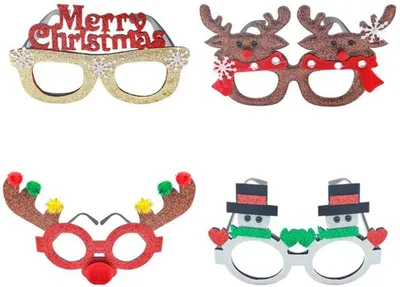 Produktbild von Unyqoos® Set mit vier festlichen Gläsern für Weihnachtsdekoration und Fotosessions