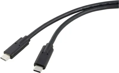 Zdjęcie produktu dla Renkforce Kabel USB-C® USB4® USB-C® 1,00 m czarny podwójnie ekranowany RF-5241746 (RF-5241746)