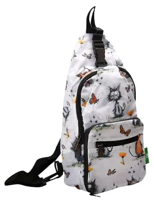 Immagine prodotto di Borsa a tracolla pieghevole, realizzata in plastica riciclata