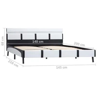 Immagine prodotto di vidaXL Struttura letto con LED in Pelle finta bianca 140x200 cm