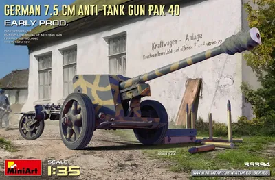 Zdjęcie produktu dla MiniArt 1:35 Dt. 7,5cm PaK 40 Wczesna produkcja Modelarstwo plastikowe