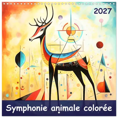 Produktbild von Bunte Tierwelt-Kalender (Quadratischer Wandkalender 2027, 30x30 cm). Doppelseitiger Kalender mit einer Seite für Notizen