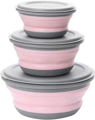 Produktbild von Famanu faltbare Silikon-Schüssel Set von 3 - Camping und Outdoor