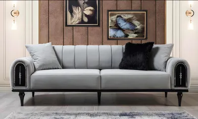 Immagine prodotto di Divano tre posti tre posti tessuto moderno grigio divani design soggiorno nuovo