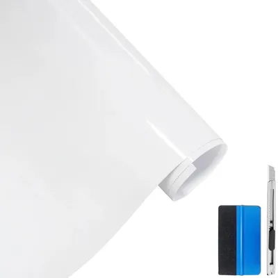 Productafbeelding van Zelfklevende vinylfolie, hoogglanzend, pianozwart, 50 cm x 150 cm, met luchtkanalen