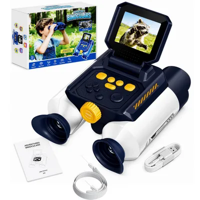 Produktbild von Fernglas für Kinder mit Nachtsicht, 48MP FHD Digitalkamera, 2.4-Zoll-IPS-Bildschirm Kindermikroskop,10X optischer Zoom,USB Aufladung Campingausrüstung
