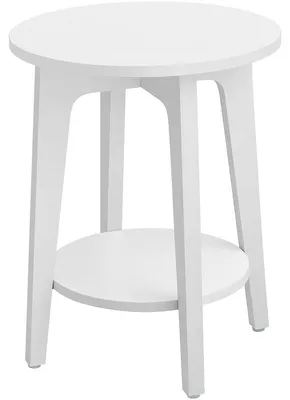 Produktbild von Runder Couchtisch mit weißer Ablage