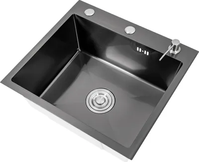 Obrázek produktu pro Kuchyňský dřez – nerezová ocel – s baterií – jednoumyvadlový – 1 otvor – stříbrný