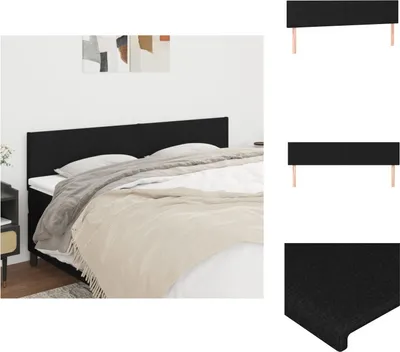 Produktbild von vidaXL Kopfteile 2 Stk. Schwarz 90x5x78/88 cm Stoff -  Kopf- & Fußenden