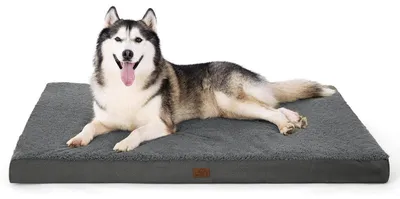 Produktbild von Orthopädisches Hundebett 135x91x10cm Dunkelgrau Waschbar