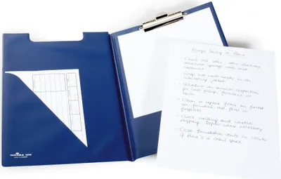Obrázek produktu pro Durable - Klip do pořadače Durable 2355 A4 klip s hlavou + vložka modrá | 1 kus | 5 kusů