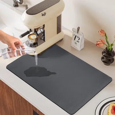 Produktbild von Schnelltrocknende Abtropfmatte, 30 x 40 cm, Abtropfmatte für Kaffeemaschinen, superabsorbierende Abtropfmatte für Spülbecken