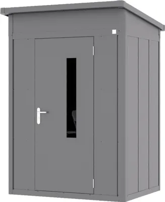 Zdjęcie produktu dla GFP Primeyard domek narzędziowy metalowy 158x122x231 cm domek ogrodowy dach jednospadowy antracyt