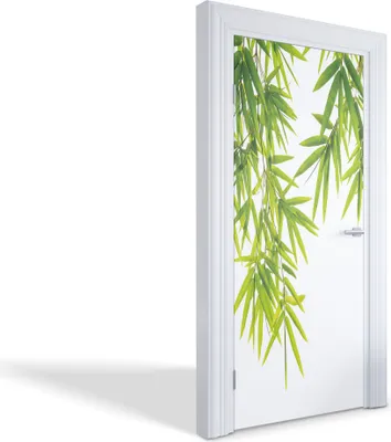 Produktbild von Selbstklebende Türfolien Kreativ Türtapeten Wandsticker - Bambusblätter - 95 x 205 cm