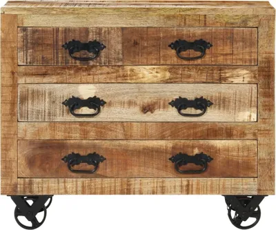 Obrázok produktu pre vidaXL Príborník s 3 zásuvkami 80x30x65 cm Hrubé masívne mangové drevo