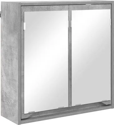 Obrázek produktu pro Koupelnová zrcadlová skříň Betonově šedá 60 x 20 x 60 cm