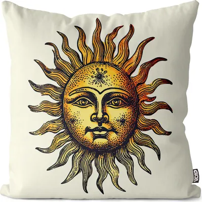 Produktbild von VOID Sonne Tarot Symbol Kissenbezug Kissenhülle Polyester wasserfest Outdoor Indoor