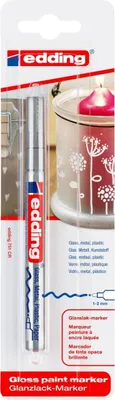 Immagine prodotto di Marcatore a vernice lucida per bordatura 751 1-2mm argento Confezione da 10