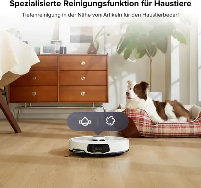 Produktbild von Roborock S8 MaxV Ultra weiß Saugroboter mit Wischfunktion (AI Navigation, Selbstreinigungsstation, Smart Home, 20mm Moppanhebung, bis zu 180 min. Laufzeit), Farbe:Weiß