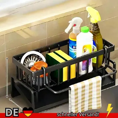 Produktbild von Kompaktes Gewürzregal Zur Wasserhahnmontage – Spülbecken-Organizer mit